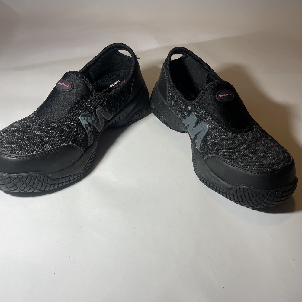 Moxie Trades Women's Slip-On Zena Composite Toe Work Shoes Black/Pink Size 7M